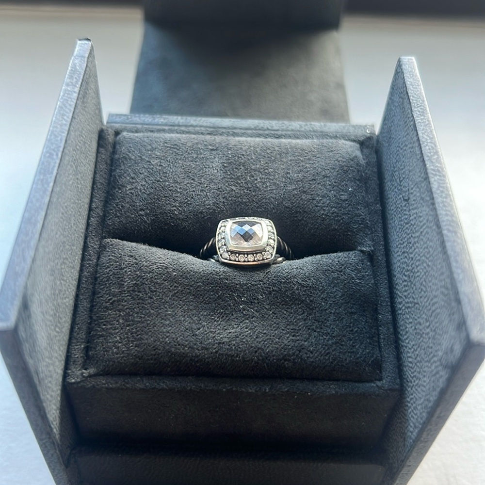 David Yurman PETITE ALBION® RING
Sterling Silver with Morganite and Diamonds